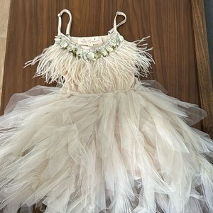 2-3 T - Girls Tutu dress - Flower Girl